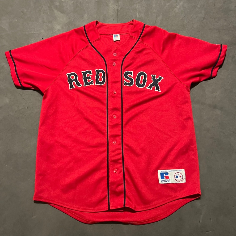 Vintage Russell Athletic Boston Red Sox MLB Baseball Jersey Red Mens Large Korea